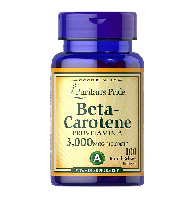 سافت ژل بتاکاروتن Puritan Pride Beta-Carotene Vitamin A 3000mcg پوریتان پراید (100 عددی)