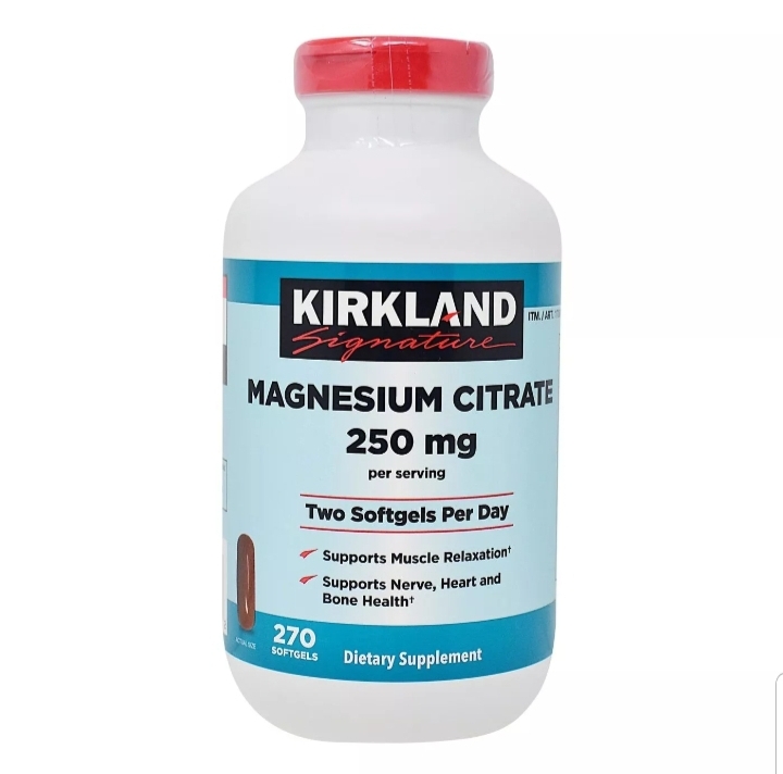 سافت ژل منیزیم سیترات Kirkland Magnesium Citrate 250mg کرکلند (270 عددی)