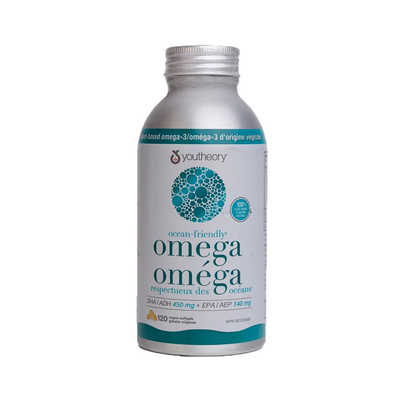 سافت ژل گیاهی دوستدار اقیانوس امگا 3 Youtheory Ultra Omega یوتئوری (120 عددی)
