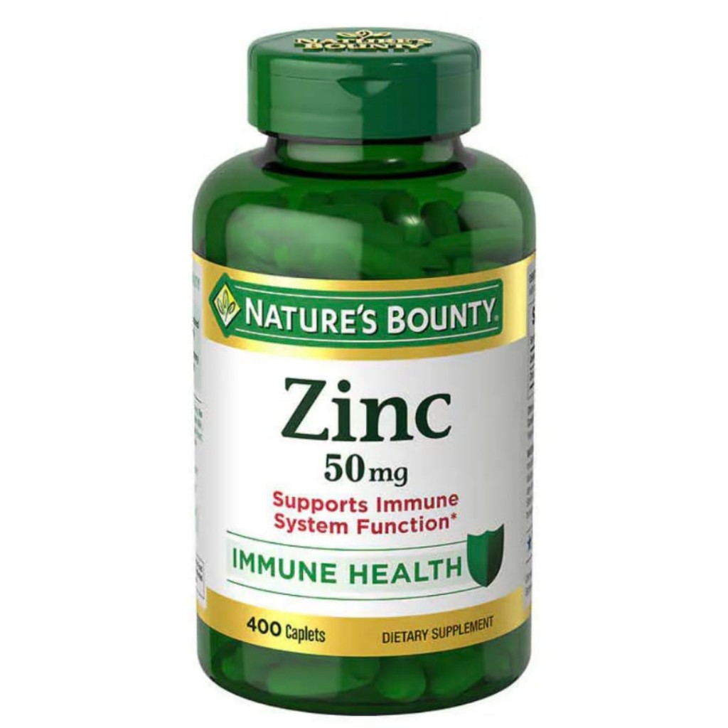 قرص زینک گلوکونات Nature's Bounty Zinc Gluconate 50mg نیچرز بونتی (400 عددی)