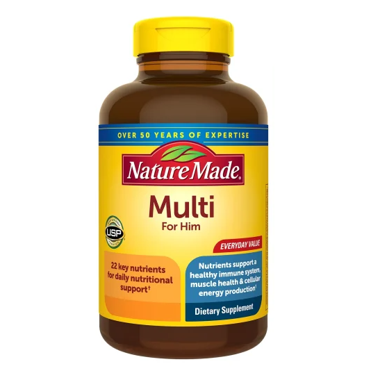 قرص مولتی ویتامین آقایان Nature Made MultiVitamin For Him نیچرمید (90 عددی)