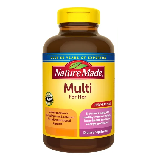 قرص مولتی ویتامین بانوان Nature Made Multivitamin For Her نیچرمید (250 عددی)