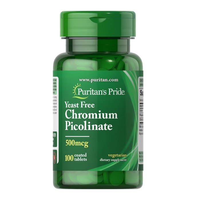 قرص کاهش وزن و قند خون کروم پلیکونات Chromium Picolinate 500mcg پوریتان پراید (100 عددی)