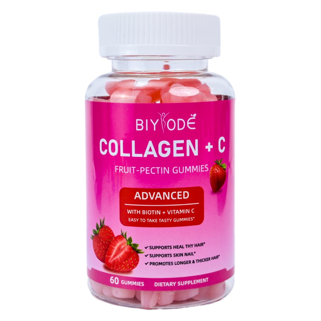 پاستیل کلاژن پوست مو ناخن بیود BIYODE Collagen Gummies Hair, Skin & Nails (60 عددی)