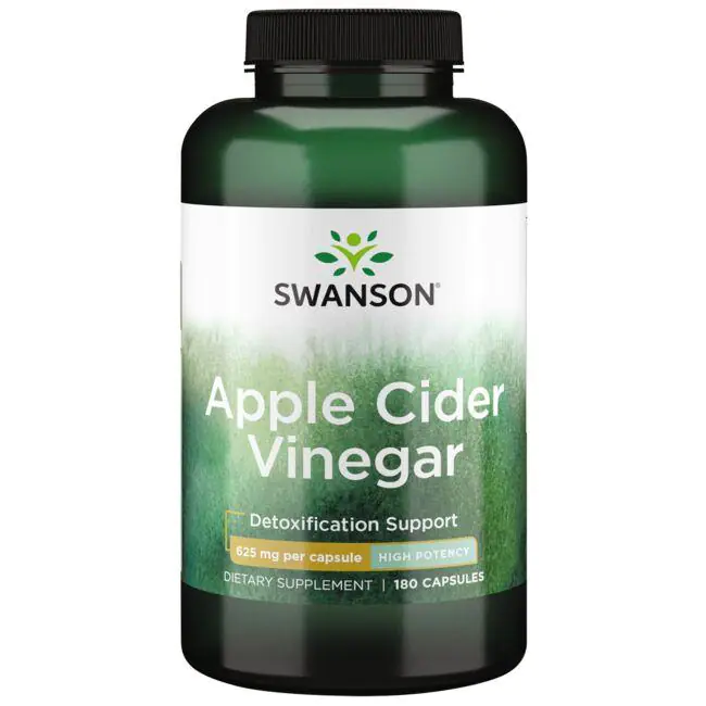 کپسول سرکه سیب Swanson Apple Cider Vinegar 625mg سوانسون (180 عددی)